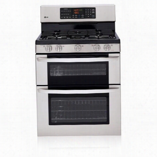 Lg Ldg3015st 6.1 Cu.ft. Capacity Gas Double Oven Range In Stainless Steel