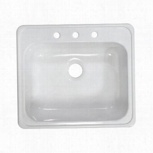 Lyons Industries Dks Deluxe 4 Hole Single Basin Acrylic Kitchen Sink