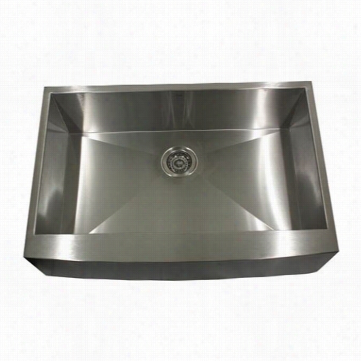 Nantucket Sinks Apron332 010-16 Pro Series 33"" Single Bowl Apron Front Stainless Steel  Kitchen Sink