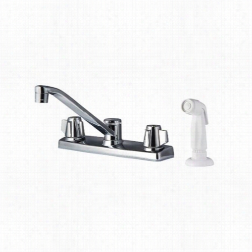 Pfister G135-5000 Pfist Series  Double Small Blade Kitchen Faucet With Side Spray