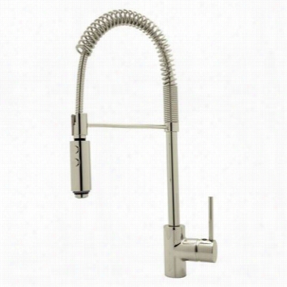 Rohl Ls64l-stn-2 Modern Architectural Side Lever Pro Pulldown Kitchen Faucet In Satin Nickel