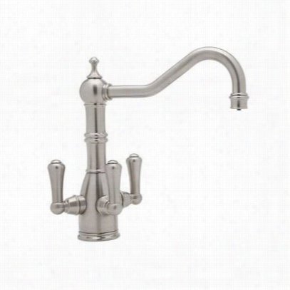 Rohl U.1475ls Traditional Triflow 3 Lever Kitchen Faucet