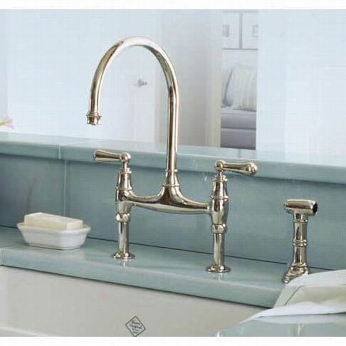 Rohl U.4719l Psrrin And Rowe Bridge Faucet Wiht Sidespray