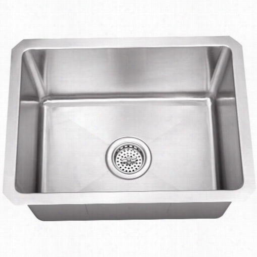 Schon Scrasb152016 All-in-one Undermount 19""w No Ho Le Single Bowl Kitchen Sink In Stainless Steel