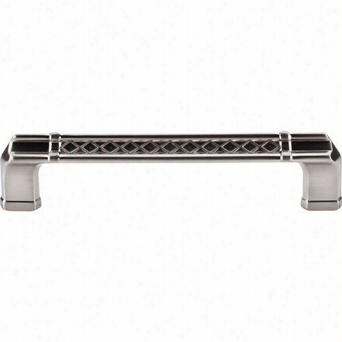 Top Knobs Tk206bsn Tower Bridge 5"" Cc Pull In Brushed Satin Nickel