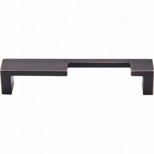 Top Knobs Tk259tb Modern Metro 5"" Cc Notched Handle Pull B In Tuscan Bronze