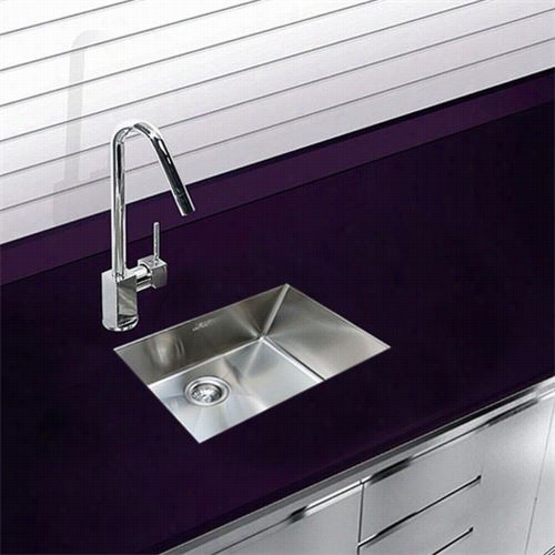 Ukinox Rs558 Micro Seris 22"&quuot; Snigle Basin Stainless Steel Undermunt Ki Ttchen Sink