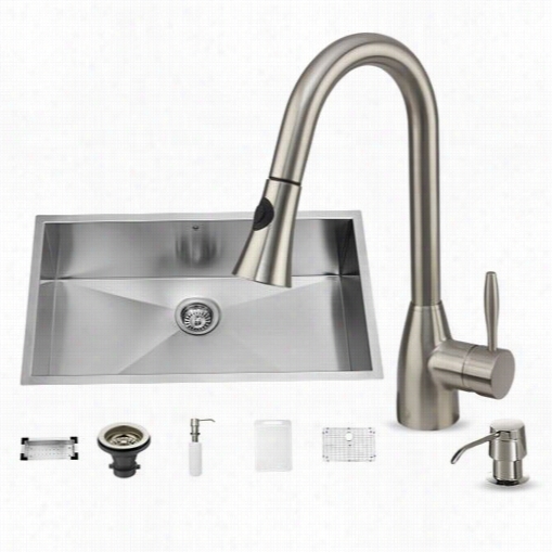 Vigo Vg15050 Undermount Stainless Steel Kitchen Sink With  Faucet, Colander, Grid, Strainer And Dispenser