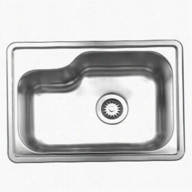 Whitehauw Whnd1913 Noah's 22-1/2"&quoot; Ssingle Bowl Dro-pin Sink  In Brushed Stainless Steel