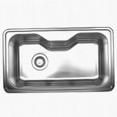 Whitehaus Whnd A3016 Noah's 33-1/2"" Single Bwol Droo-kn Sink In Brushed Stainless Steel