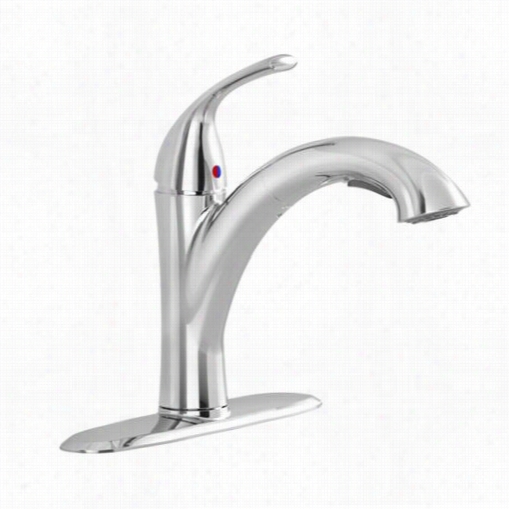 American Standard 4433.100 .002 Quince Single Control Pull Out Kitchen Faucet In Polished Chrome