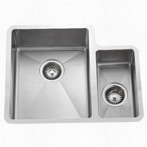 Barclay Kssdb25300-ss Fennel 24&qut;" Double Bowl Kitdhen Sink In Stainless Stwel