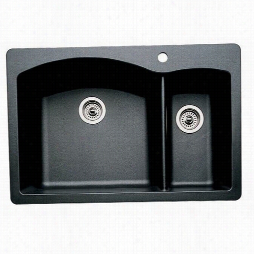 Blanco 440199 Diamond Anthracite 1 And 1/2 Bowl Silgranit Drpo In Kitchen Sink