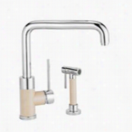 Blanco 441206 Purus I Kitchen Faucet With Metal  Side Spray In Biscotti Mix