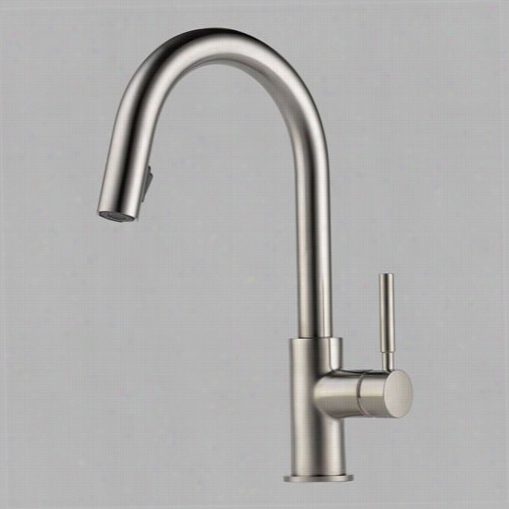 Brizo6 4020lf-ss Solna Single Handle Pul Down Kitchen Faucet In Stainless