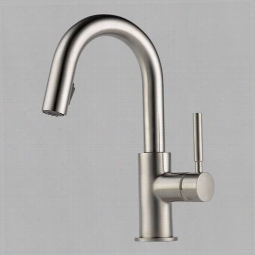 Brizo 63920lf-ss Ssolna Single Handle Pull Down Bar/prep Faucet In Stainless