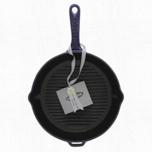 Chasseur Ci_3160_bl____ci_37 10"" Dia. Cast Iron Round Grill  Pan In Blue