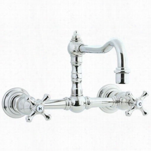 Cifial 267.260.721 Highlands Duplicate Handle Wall Ascend Kitchen Faucet Ith 9"" Spout In Polished Nickel