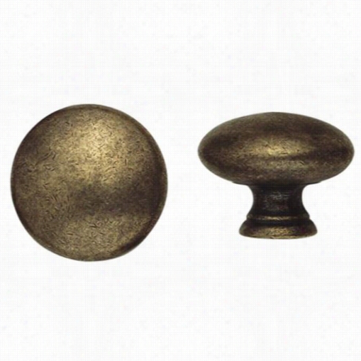 Classsic Hardware 1000403so Lid 1-1/6"" Dia. Brass Round Knob