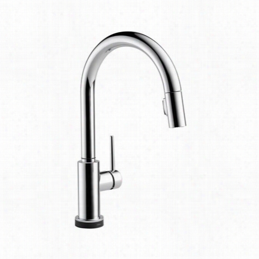 Delta 9159t-ddst Trinsic Single Handle  Pull Down Kitchen Faucet With Touch2o Technology In Chrome