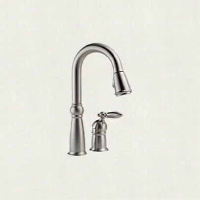 Delta 9955-ss-dst Victorian 1 Handle Pullout Spray Bar Faucet In Stainless