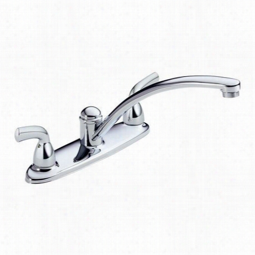 Delta B2310lf Foundations Code Two Metal Lever  Handle Kitchen Faucet In Chrome