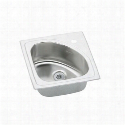 Elkay Blgr15151 Gourme T15";" Top Mount Single Bowl 1 Hole Bar Sink