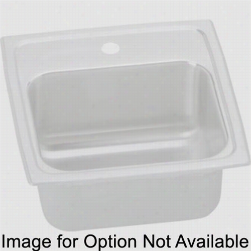 Elkay Blrq153 Lustertone 15"" Tol Mount Single Bowl 3 Hole Bar Sink