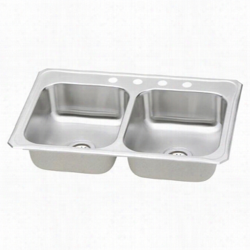 Elkay Cr33210 Celebrity 21-1/4"" Top Mount Double Bowl Stainles Steel Sink