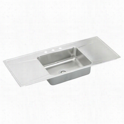 Elkay Ilr5422dd Lustertoen Single Hollow Sink Centeted Bteween Tw O Wirk Areas