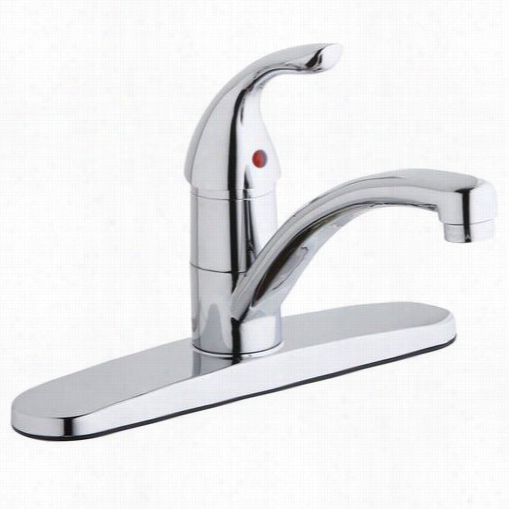 Elkay Lk1000cr Eveyrdya 3 Holes Kitchen Faucet In Chrome With  Escutcheon