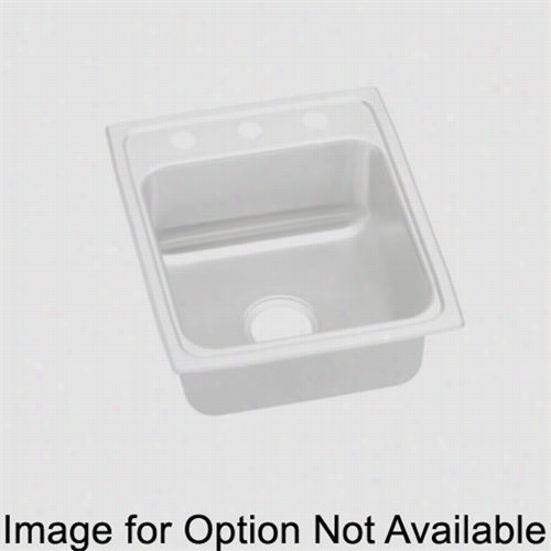 Elkay Lrad172040os4 Lustertone 4"" Drop In Single Bowl 4 Hole Stainless Stedl Sink