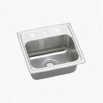 Elkay Lrq1716 Llusterttone Single Bowl Drop - In Sinkwith Quck - Clip Mounnting System