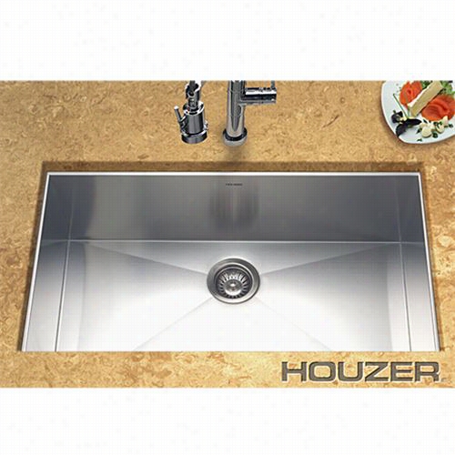 Houzer Ctg-3200 Contempo Stainless Steel  (single Bowl) Gourmet Sin With Bottom Grid And Strainer