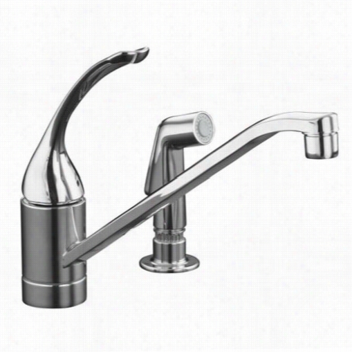 Kohler K-15176-fl Coralais Unmarried Control Kitchen Sink Faucet With 10"&uqot; Spout And Sidespray