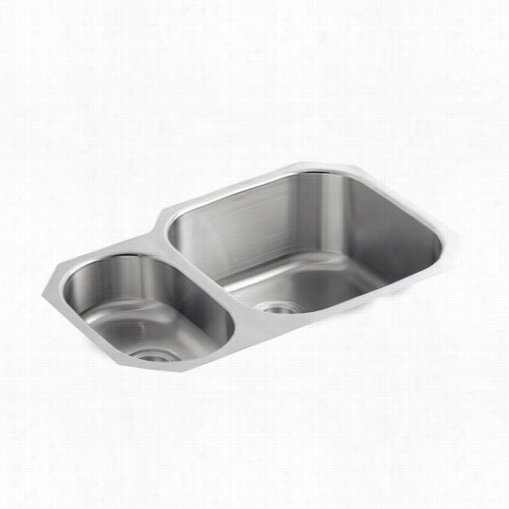 Kohler K-3355-l Undertone Undermount High/low Double Bowl Kitchen Sink