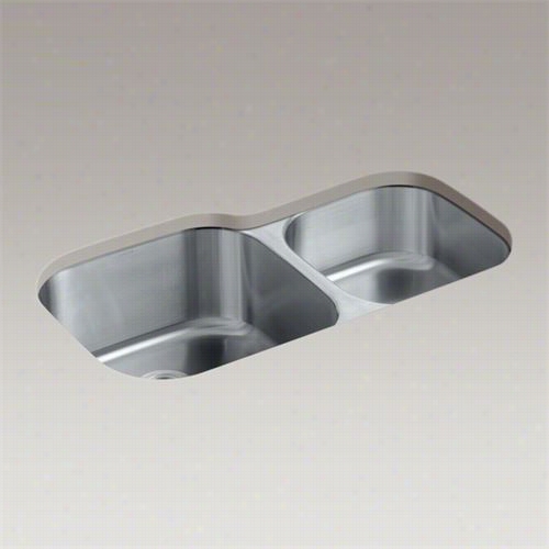 Kohler K-3356-hcf-na Undertone Undermount Double Bowl Kitchen Sink