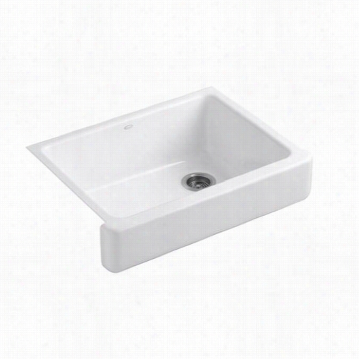 Kohler K-6486 Whitehaven Self-trimming Unermount Front Single Basin Sink With Shlrt Apron