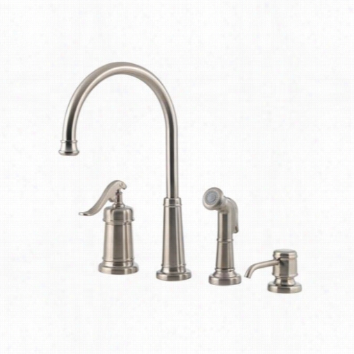 Pfister Gt26-4ypk Ashfeild 4 Hole Kitchen Faucet In Brushed Nickel