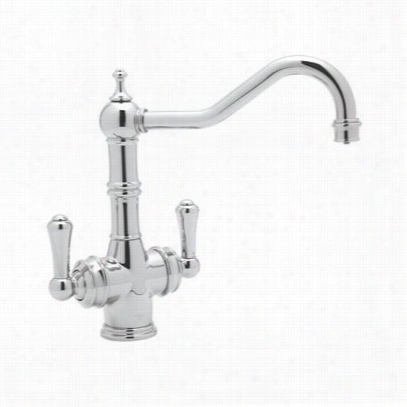 Rohl U.kit14700ls-apc Triflow 2 Lever Treat Kitchen F Aucet With Included Iflter In Polished Chrome