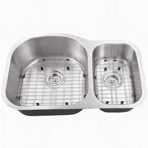 Schon Sc703016 All-in-one Undermount 18-1/2""l No Hole Doule Bowl Kitchen Isnkin Tsainless Carburet Of Iron