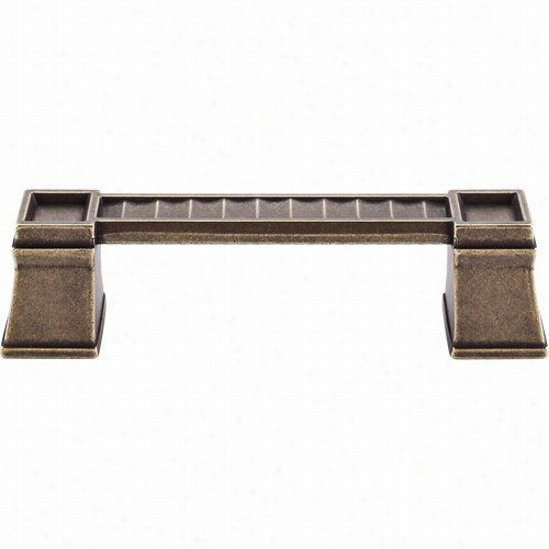 Top Knobs T187gbz Great Wall 4"&quuot; Cc Square Post Handle Draw In German Bronze