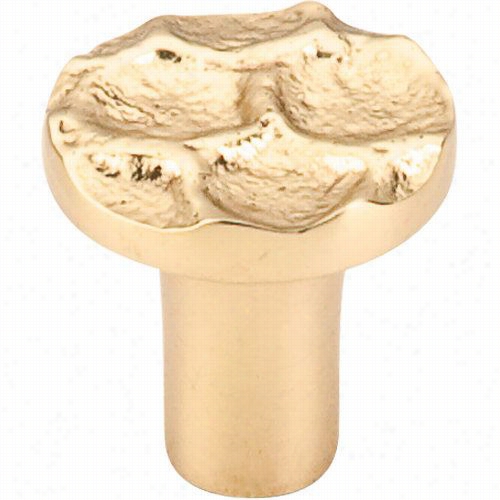 Top Konbs Tk295b Rc Obblestone Small Round Knob In Polished Brass