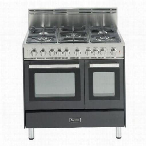 Veron Avefsgg365nde 36"" Pro Style Gs Range With 5 Sealed Burners And Double Oven In Matte Lack