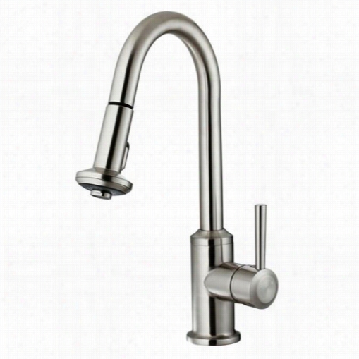 Vigo Vg02012st 16-9/16""h  Pull-out Spray Kitchwn Faucet In Stainless Steel