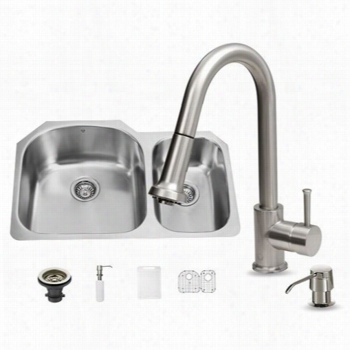 Vigo Vg15302 A Ll Iin One 31"&q Uot ;und Ermount Stainless Steelkitchen Sink And Faucet Set