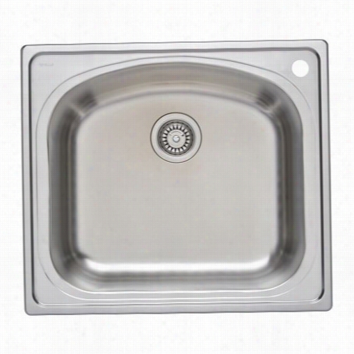 Wells Sinkware Cht2522~10rc Hicagon 25"" X 22"" X 9-1/8"" 18 Gauge Single-bowl Topmount Sta Inless Steel Sink