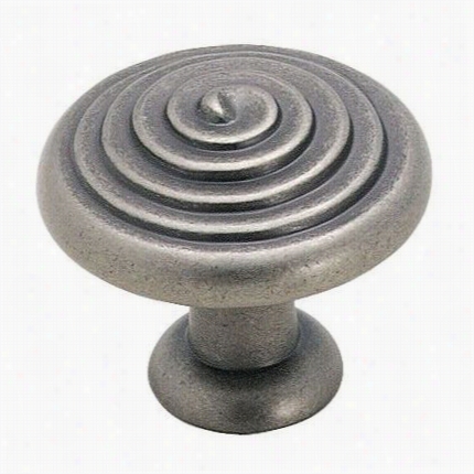 Amerock Bp19252-wn Divinity Rouund Knob In Weathered Nicmel