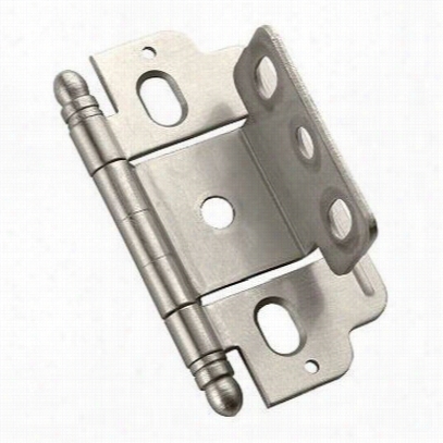 Amerock Pk3180tb-g10 Satin Nickel Inset Partial Wrap Hinge With Ball Tips