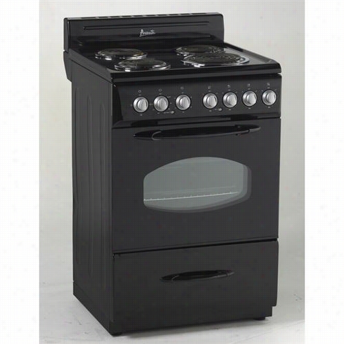 Avanti Er2403cb 24"&quo T; Freestanding Lightning-like Range In Black